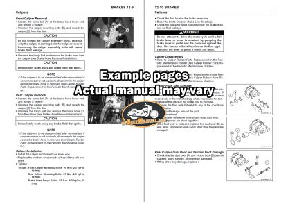 Service Repair Manual Example Pages